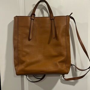 Fossil leather backpack